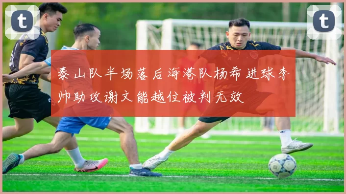 泰山队半场落后海港队杨希进球李帅助攻谢文能越位被判无效